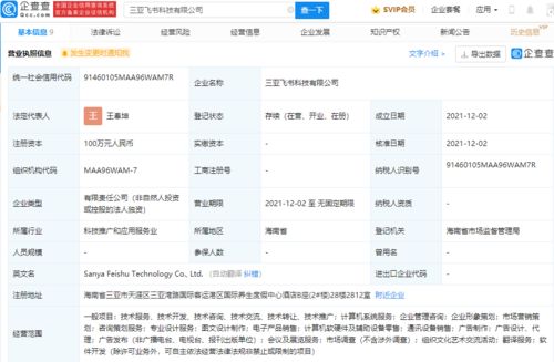 字節跳動布局三亞 飛書科技公司成立，拓寬電子產品與計算機軟硬件市場